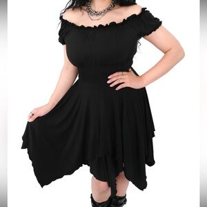 Foxblood Poppy Handkerchief Dress